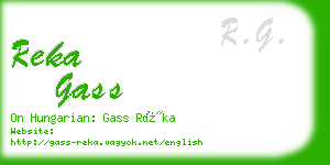 reka gass business card